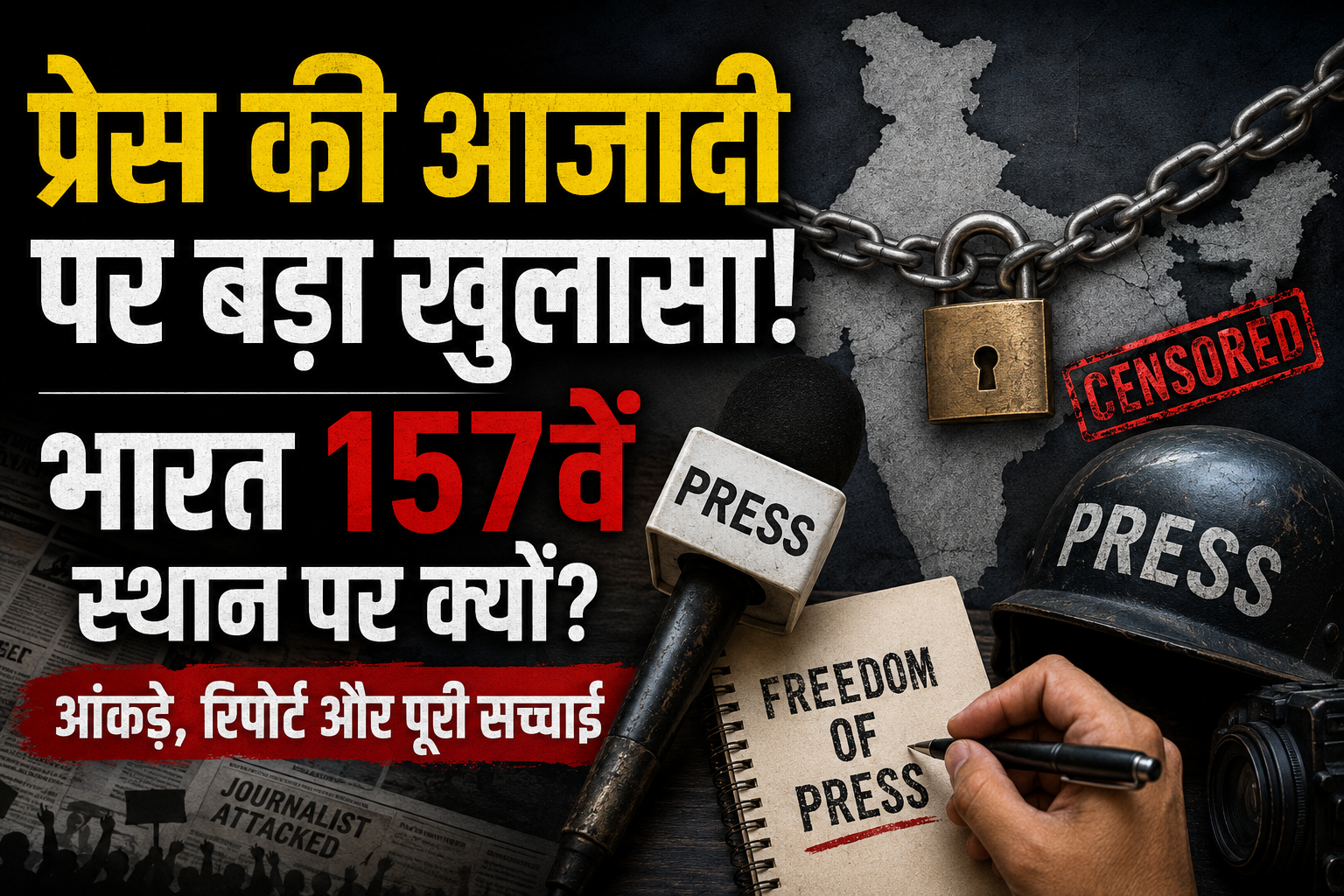 प्रेस की आजादी: भारत 157वें स्थान पर, जानिए पूरी सच्चाई