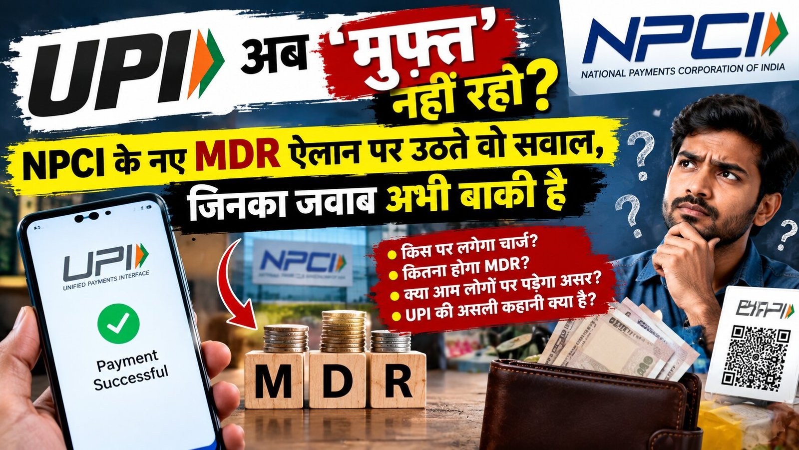 UPI अब ‘मुफ्त’ नहीं रहा? NPCI के नए MDR ऐलान पर उठते वो सवाल, जिनका जवाब अभी बाकी है