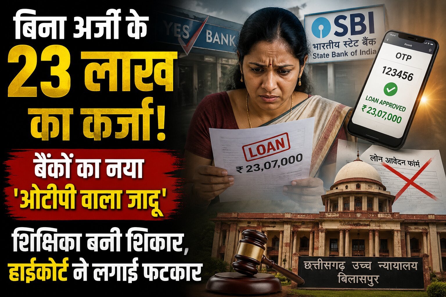 बिना अर्जी के 23 लाख का कर्जा! बैंकों का नया ‘ओटीपी वाला जादू’, शिक्षिका बनी शिकार, हाईकोर्ट ने लगाई फटकार